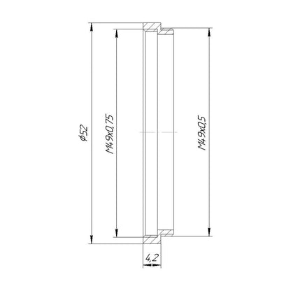 M49x0.5 male to M49x0.75 female thread adapter (filter thread pitch adapter)