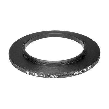 M49x0.5 male to M67x0.75 female thread adapter (49mm to 67mm step-up ring)