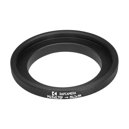 M49x0.75 female to M42x1 male thread adapter