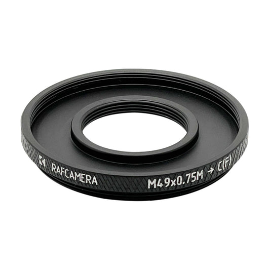 M49x0.75 male to female C-mount thread adapter