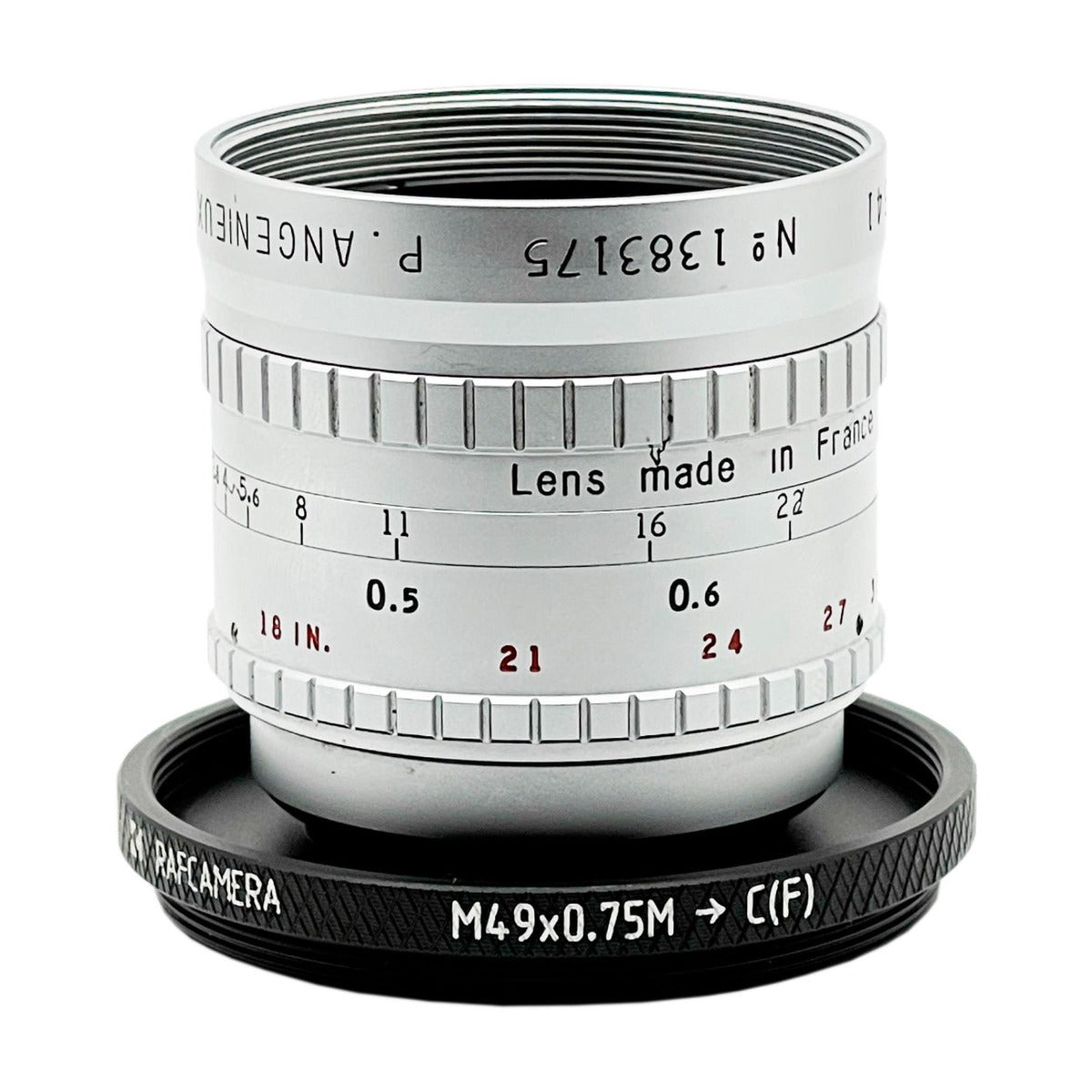 M49x0.75 male to female C-mount thread adapter