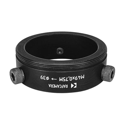 39mm clamp to M49x0.75 male thread adapter (for Kowa 16-A lenses)