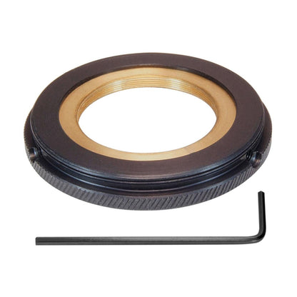 M49x0.75 male to M29.5x0.5 female thread adapter, rotatable