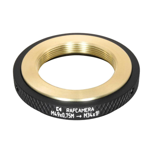 Zeiss Steritar attachment (M34x1) to M49x0.75 thread adapter