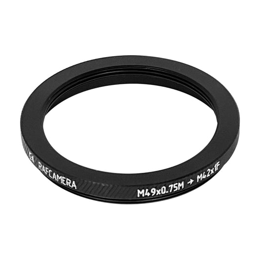 M49x0.75 male to M42x1 female thread adapter