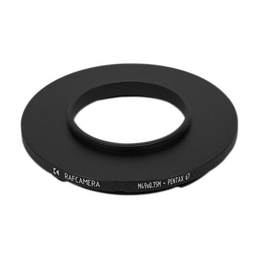 M49x0.75 male thread to Pentax 67 camera mount adapter