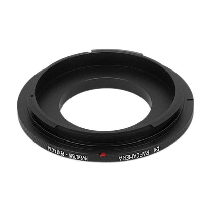 M49x0.75 male thread to Pentax 67 camera mount adapter