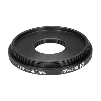 M49x0.75 male to RMS female thread adapter (49mm to RMS step-down ring)