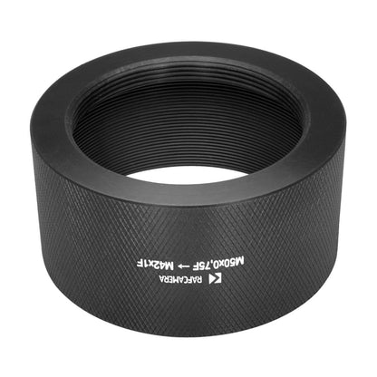 M50x0.75 female to M42x1 female thread adapter for Rodenstock lenses