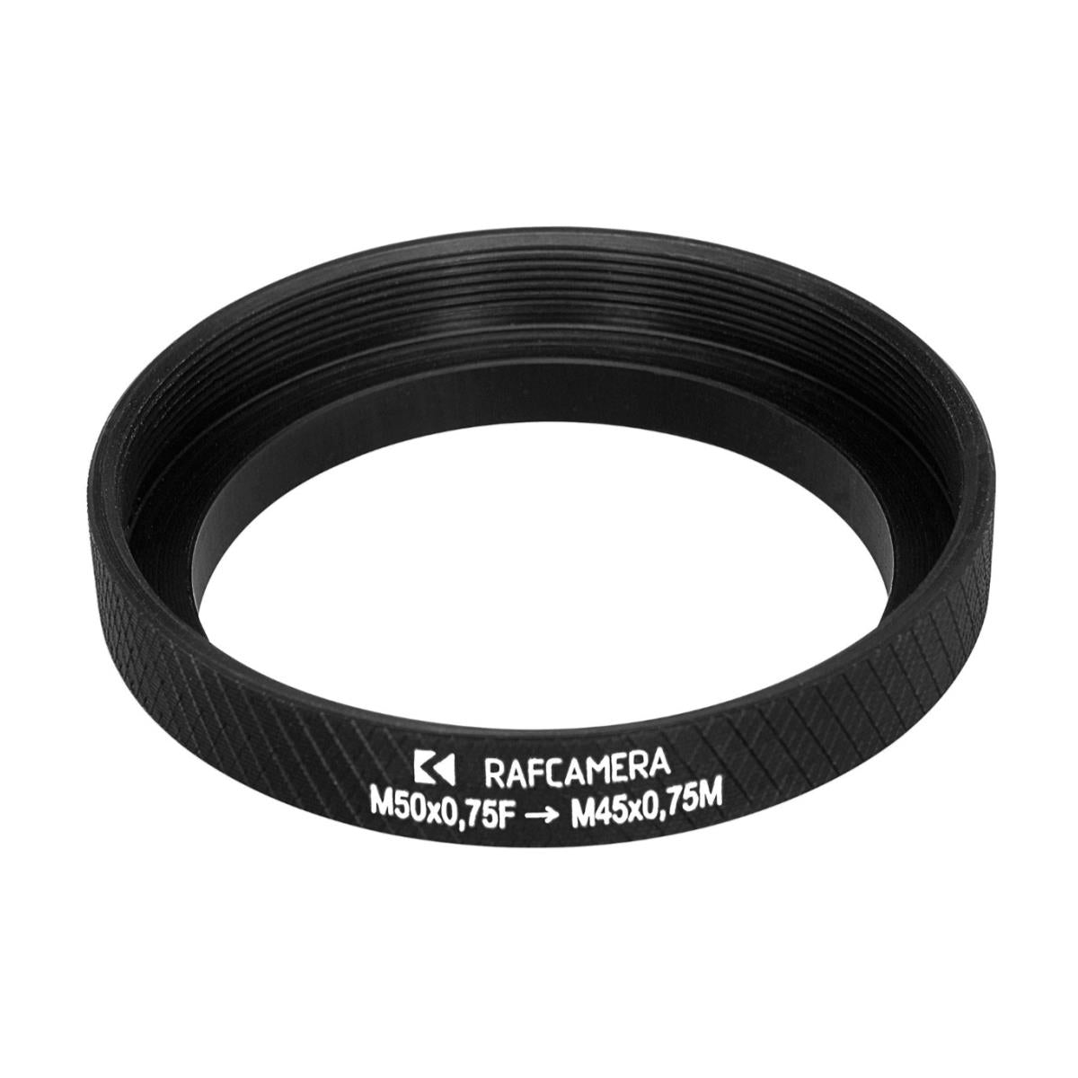 M50x0.75 female to M45x0.75 male thread adapter (PZO MST 130 lens to LOMO MBS)