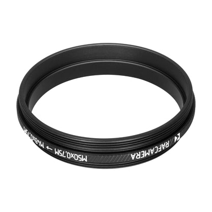 M50x0.75 male to M48x0.75 male thread adapter