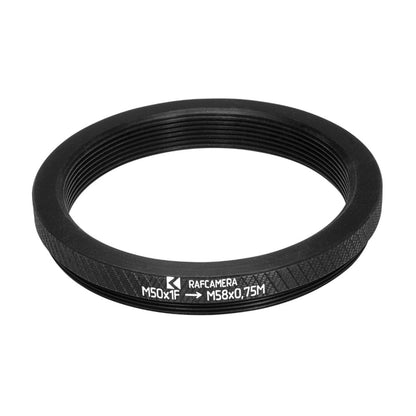 M50x1 female to M58x0.75 male thread adapter