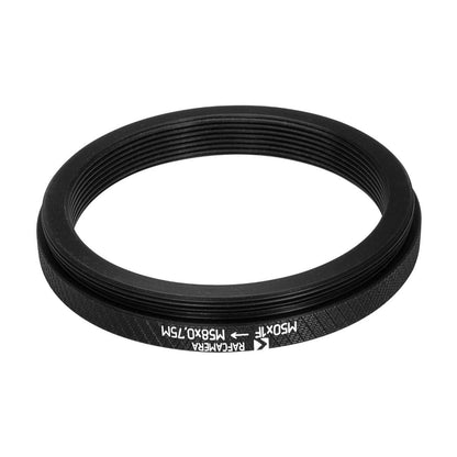 M50x1 female to M58x0.75 male thread adapter