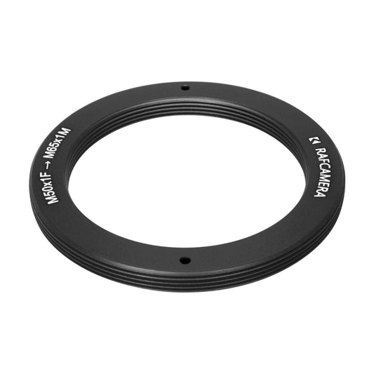 M50x1 female to M65x1 male thread adapter, flangless
