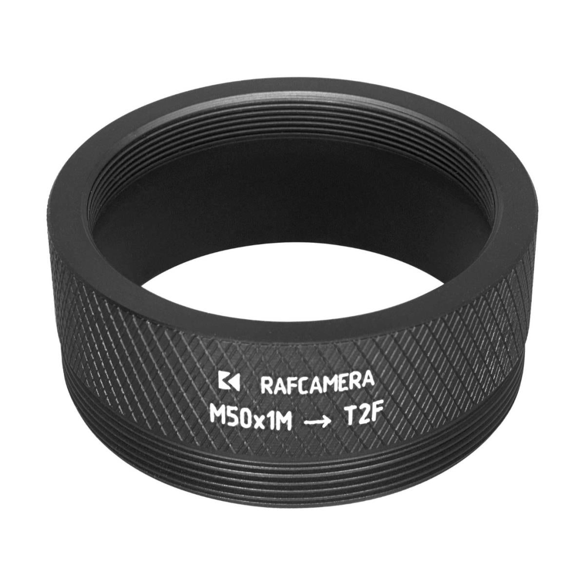 M50x1 male to M42x0.75 (T2) female thread adapter