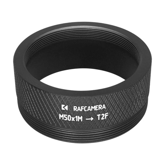 M50x1 male to M42x0.75 (T2) female thread adapter