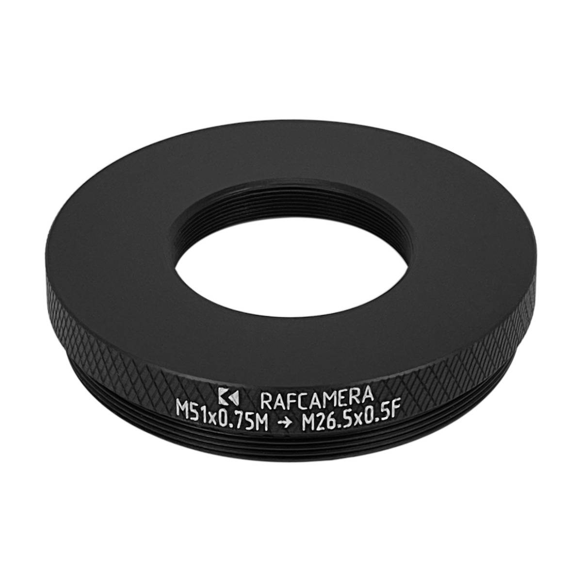 M51x0.75 male to M26.5x0.5 female thread adapter