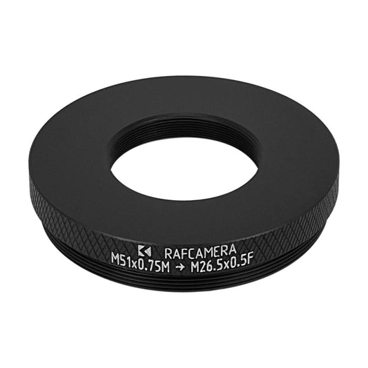 M51x0.75 male to M26.5x0.5 female thread adapter