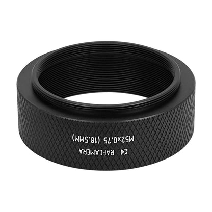 M52x0.75 thread extender (18.5mm) with M48x0.75 female thread