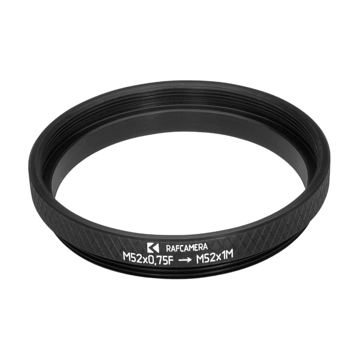 M52x0.75 female to M52x1 male thread adapter