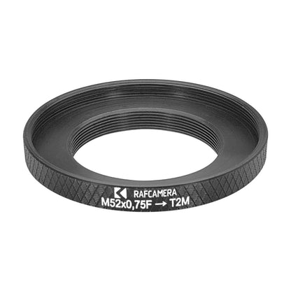 M52x0.75 female to T2 male thread adapter