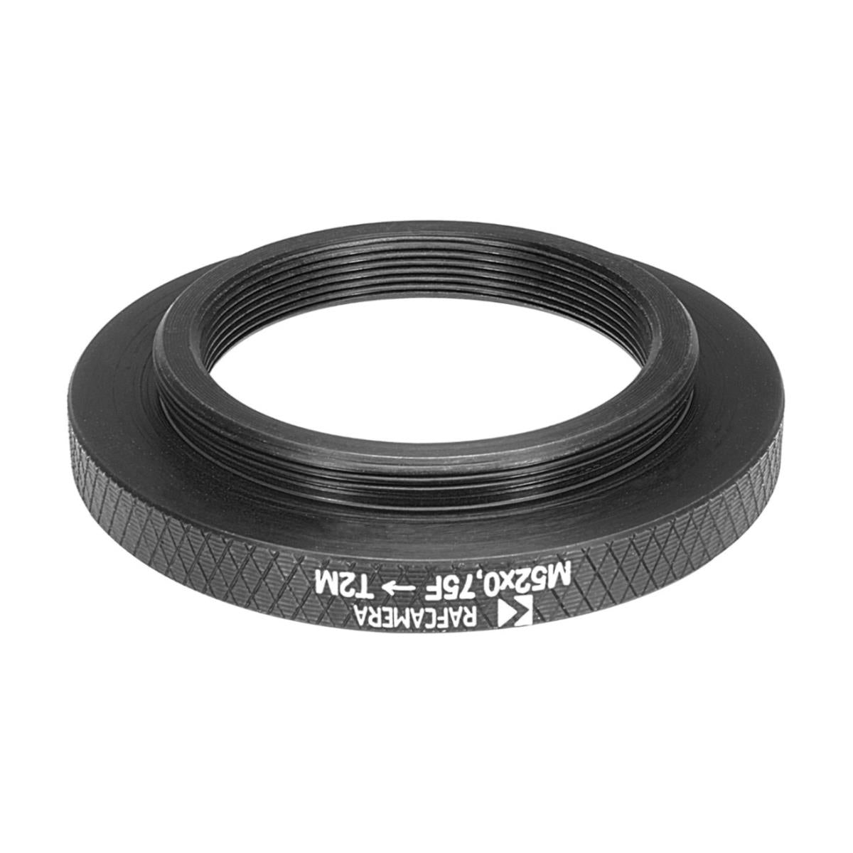 M52x0.75 female to T2 male thread adapter