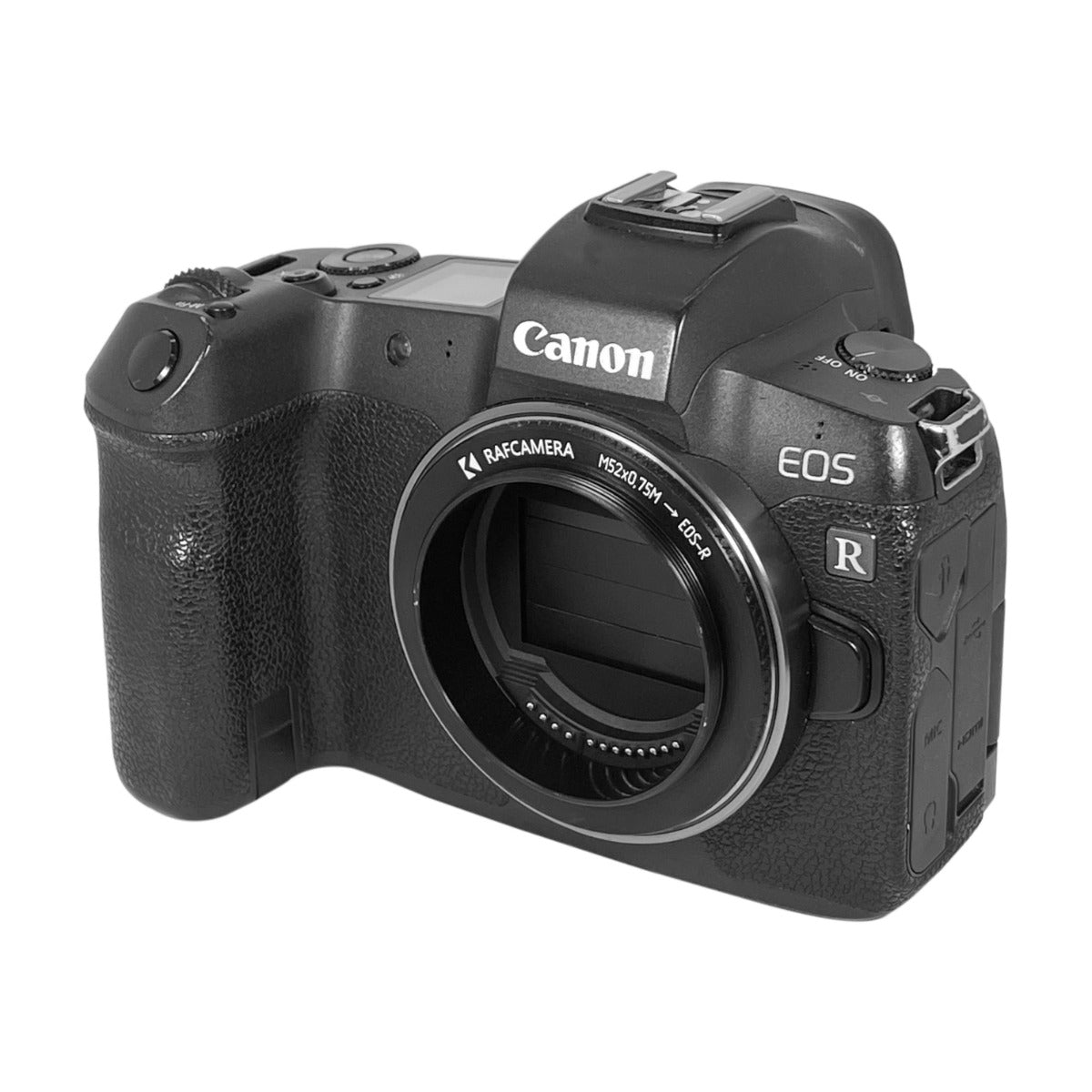 M52x0.75 male thread to Canon EOS-R camera mount adapter