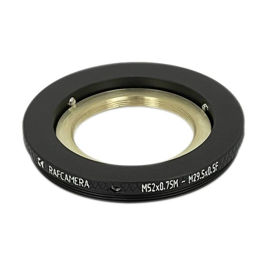 M52x0.75 male to M29.5x0.5 female thread adapter, rotatable