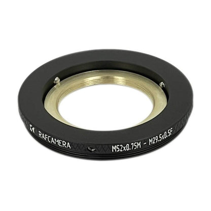 M52x0.75 male to M29.5x0.5 female thread adapter, rotatable