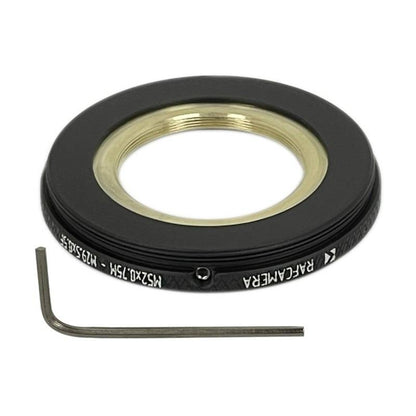 M52x0.75 male to M29.5x0.5 female thread adapter, rotatable