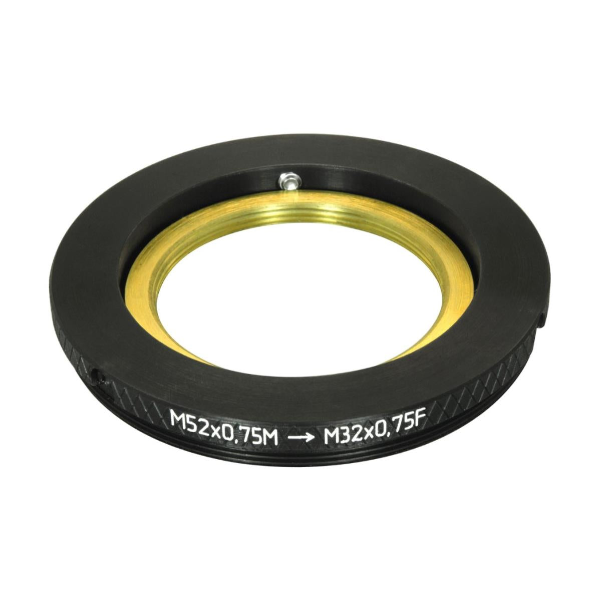 M52x0.75 male to M32x0.75 female thread adapter, adjustable