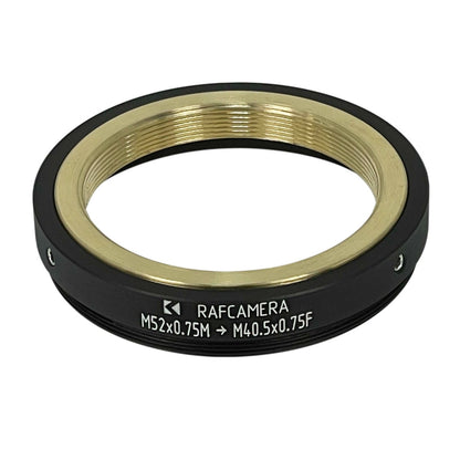 M52x0.75 male to M40.5x0.75 female thread adapter for Ishico Proskar Anamorphic