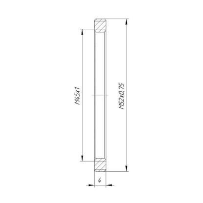 M45x1 female to M52x0.75 male thread adapter for Robot lenses
