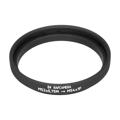 M52x0.75 male to M54x1 female thread adapter for Olympus DF Plan 1x objective
