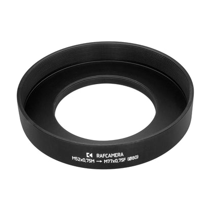 M52x0.75 to M77x0.75 (d=80mm) adapter (step-up ring) for Foton zoom lens
