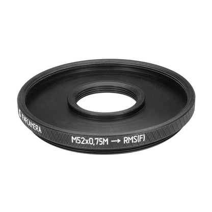 M52x0.75 male to RMS female thread adapter (52mm to RMS step-down ring)