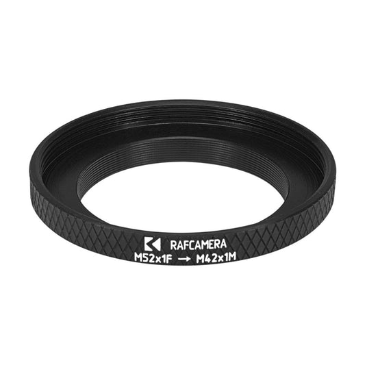 M52x1 female to M42x1 male thread adapter for focusing helicoids