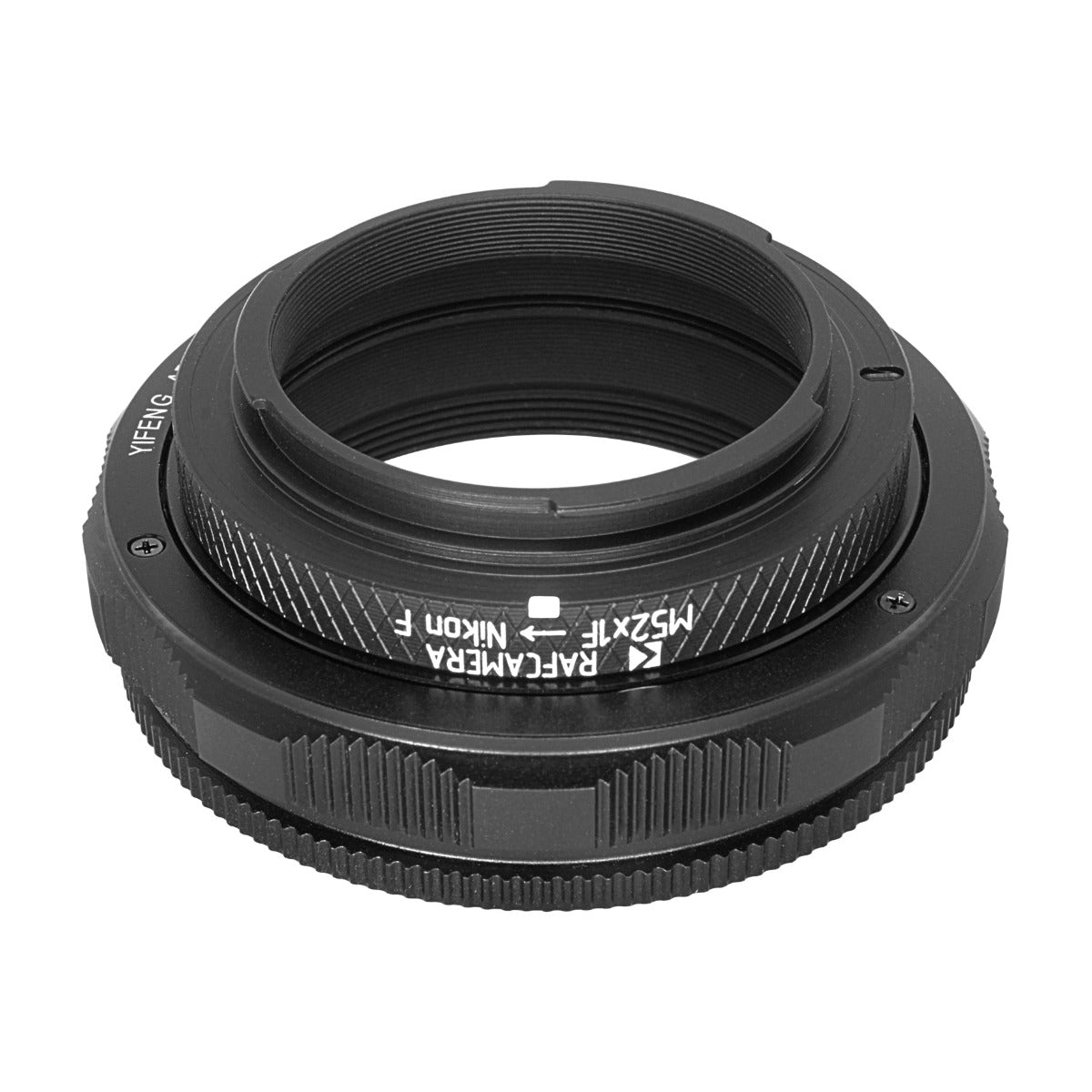 M52x1 female thread to Nikon F camera mount adapter for helicods
