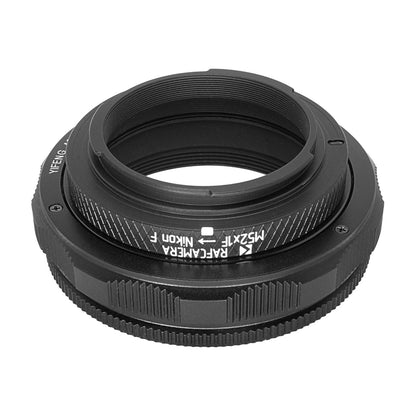 M52x1 female thread to Nikon F camera mount adapter for helicods