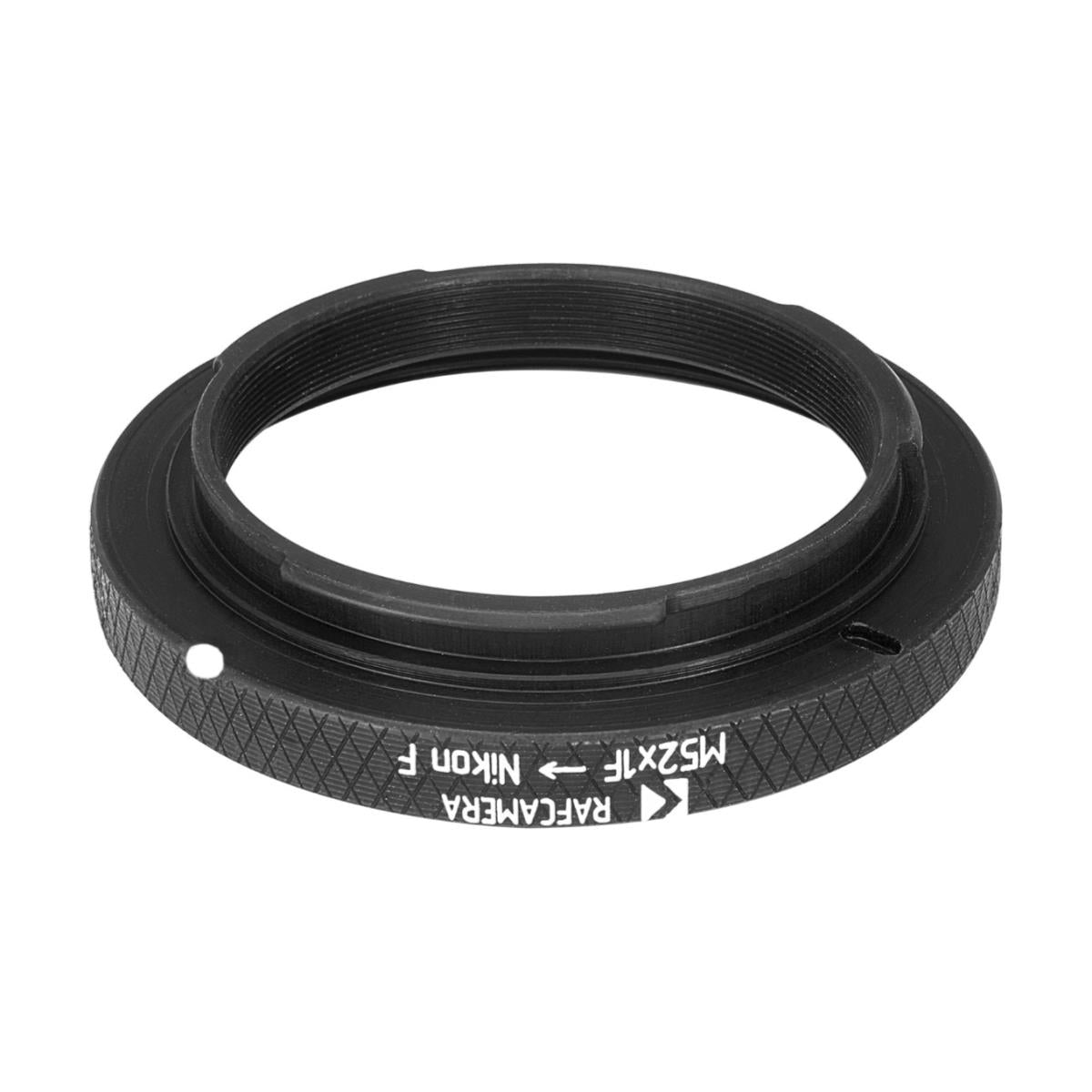 M52x1 female thread to Nikon F camera mount adapter for helicods