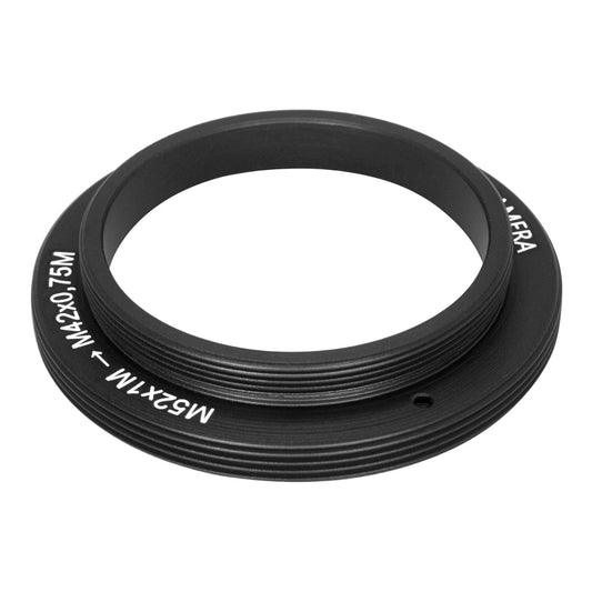M52x1 male to M42x0.75 (T2) male thread adapter