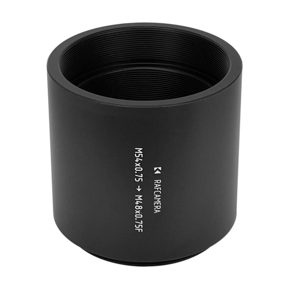M54x0.75 thread extender with M48x0.75mm female thread