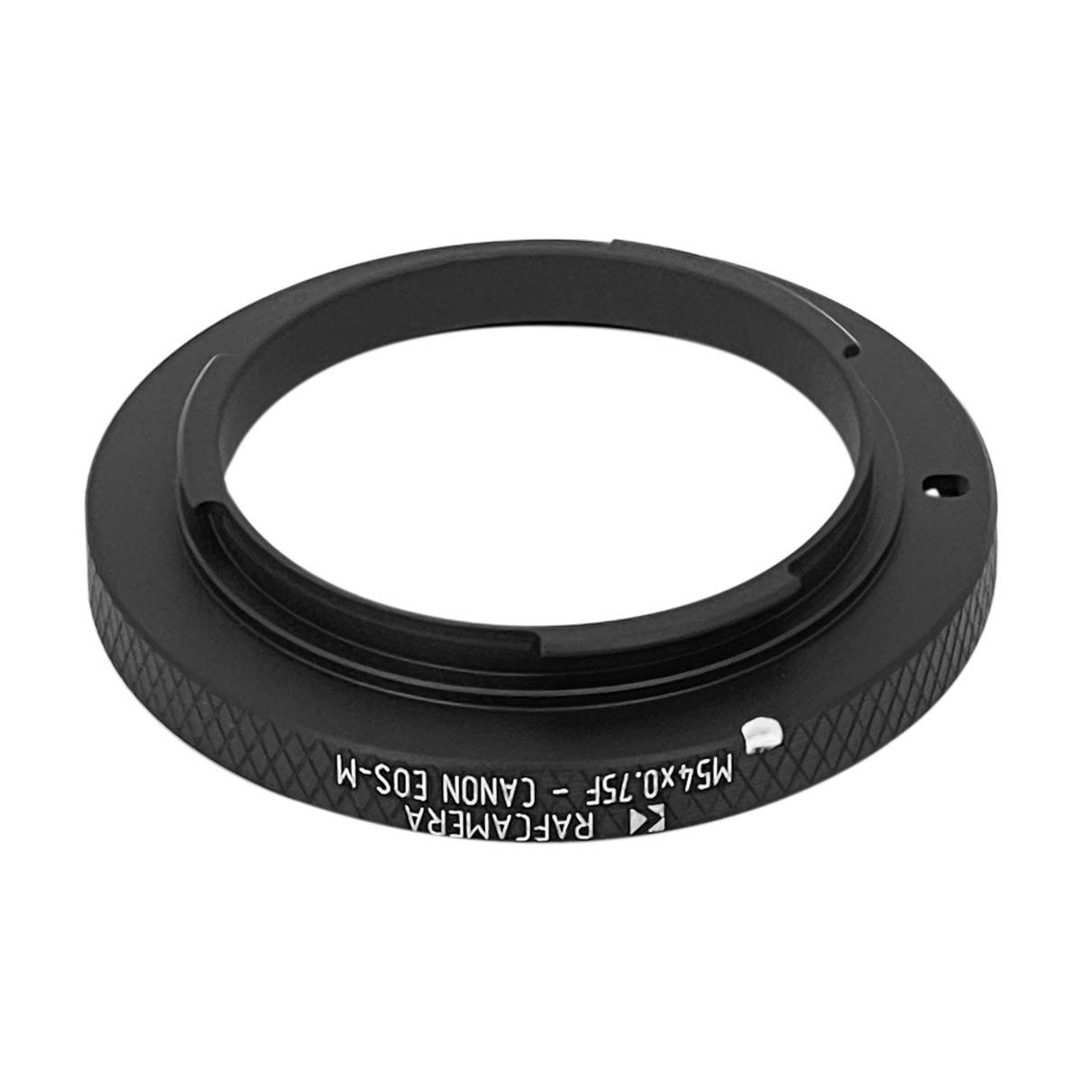 M54x0.75 female thread to Canon EOS-M camera mount adapter