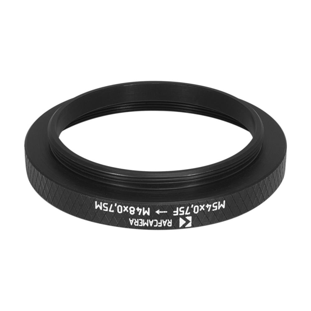 M54x0.75 female to M48x0.75 male thread adapter (48mm to 54mm step-up ring)