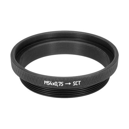 M54x0.75 female to SCT male thread adapter, 8mm long