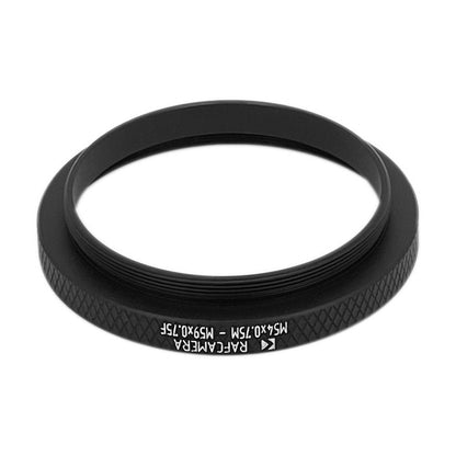 M54x0.75 male to M59x0.75 female thread adapter