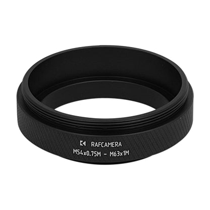 M54x0.75 male to M63x1 male thread adapter