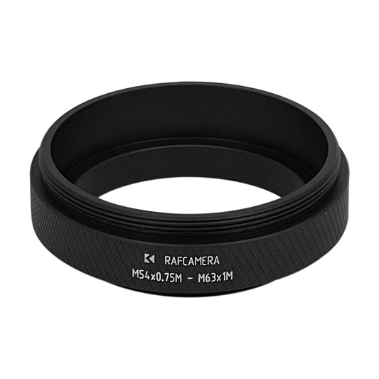 M54x0.75 male to M63x1 male thread adapter
