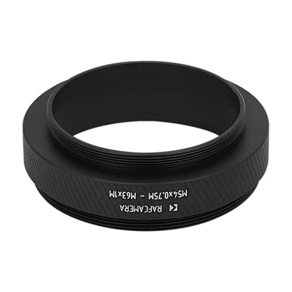 M54x0.75 male to M63x1 male thread adapter