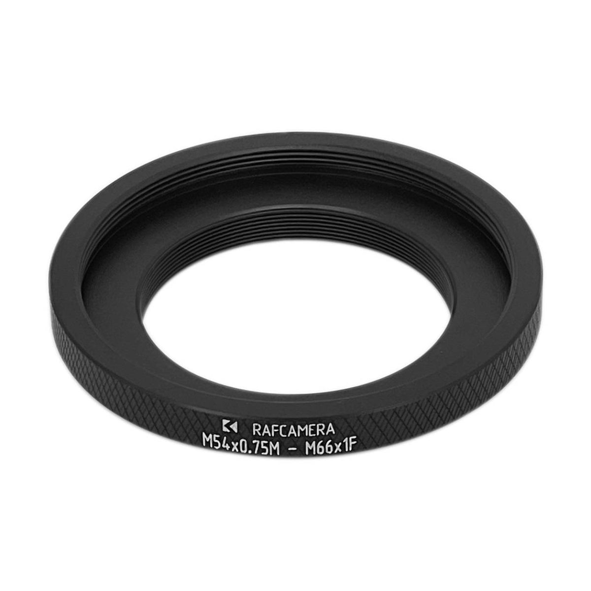 M54x0.75 male to M66x1 female thread adapter